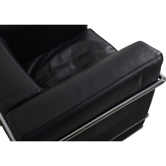 Le Corbusier LC2 chair in black leather 2000s