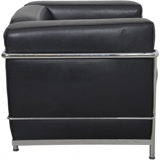 Le Corbusier LC2 chair in black leather 2000s