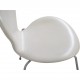 Sæt af 4 Arne Jacobsen Syver stole i hvid læder 1990'erne