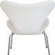 Sæt af 4 Arne Jacobsen Syver stole i hvid læder 1990'erne