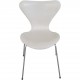 Sæt af 4 Arne Jacobsen Syver stole i hvid læder 1990'erne