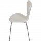 Sæt af 4 Arne Jacobsen Syver stole i hvid læder 1990'erne
