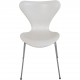 Sæt af 4 Arne Jacobsen Syver stole i hvid læder 1990'erne