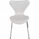 Sæt af 4 Arne Jacobsen Syver stole i hvid læder 1990'erne