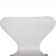Sæt af 4 Arne Jacobsen Syver stole i hvid læder 1990'erne