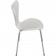 Sæt af 4 Arne Jacobsen Syver stole i hvid læder 1990'erne