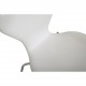 Sæt af 4 Arne Jacobsen Syver stole i hvid læder 1990'erne