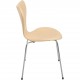 Sæt af 2 Arne Jacobsen Syver stole i natur læder 2000'erne