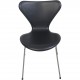 Sæt af 6 Arne Jacobsen Syver stole i sort læder 2000'erne