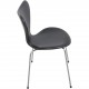 Sæt af 6 Arne Jacobsen Syver stole i sort læder 2000'erne
