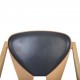 Hans Wegner GE460 Butterfly stol i sort læder og bøg 2000'erne