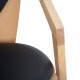 Hans Wegner GE460 Butterfly stol i sort læder og bøg 2000'erne