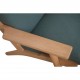Hans Wegner Ge290a loungestol i grønt stof og bøg 2000'erne