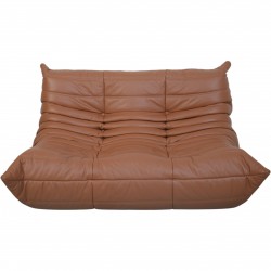 Michel Ducaroy TOGO 2.personers sofa i cognac læder 2000'erne