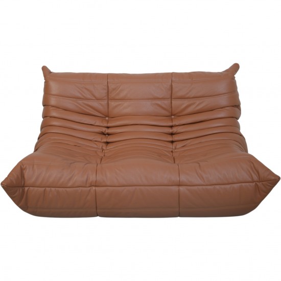 Michel Ducaroy TOGO 2.personers sofa i cognac læder 2000'erne