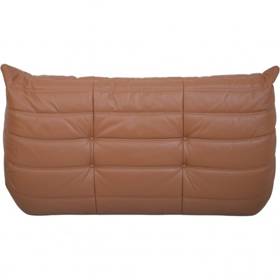 Michel Ducaroy TOGO 2.personers sofa i cognac læder 2000'erne