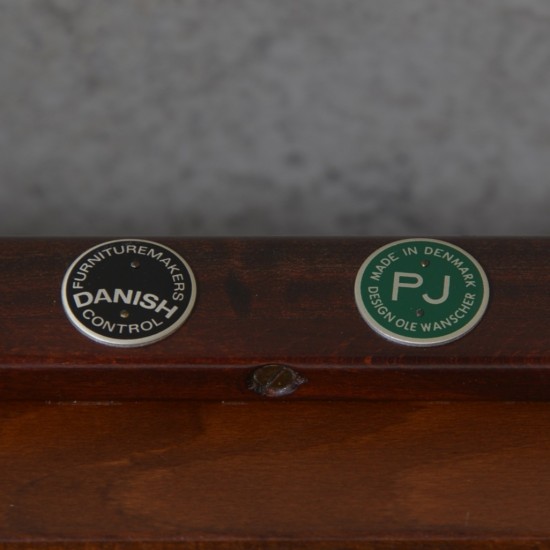 Ole Wanscher PJ112 stol i cognac læder og mahogni 1960'erne