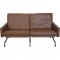 Poul Kjærholm PK31/2 sofa i brunt læder 1985