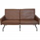 Poul Kjærholm PK31/2 sofa i brunt læder 1985