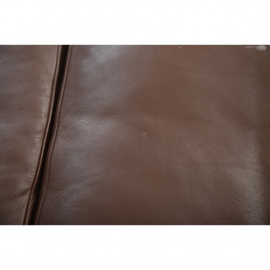 Poul Kjærholm PK31/2 sofa i brunt læder 1985