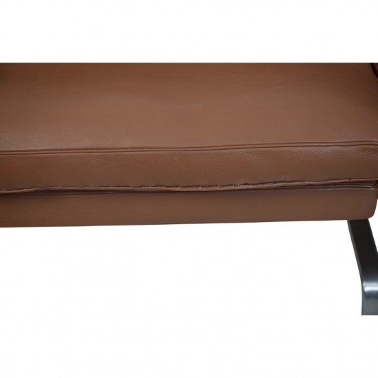 Poul Kjærholm PK31/2 sofa i brunt læder 1985