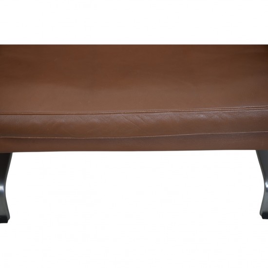 Poul Kjærholm PK31/2 sofa i brunt læder 1985