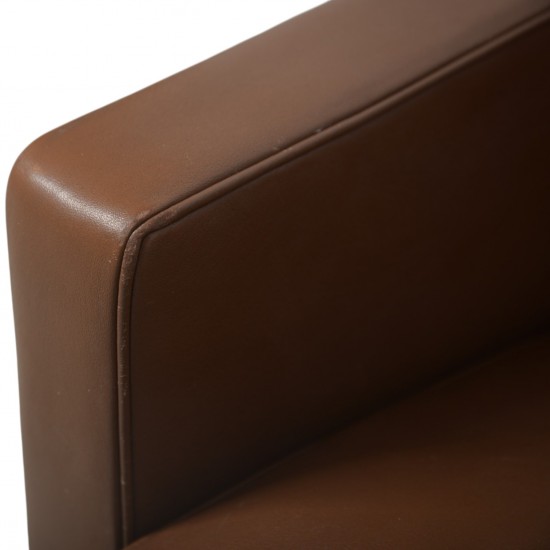 Poul Kjærholm PK31/2 sofa i brunt læder 1985