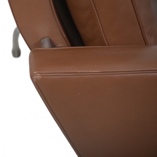 Poul Kjærholm PK31/2 sofa i brunt læder 1985