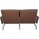 Poul Kjærholm PK31/2 sofa i brunt læder 1985