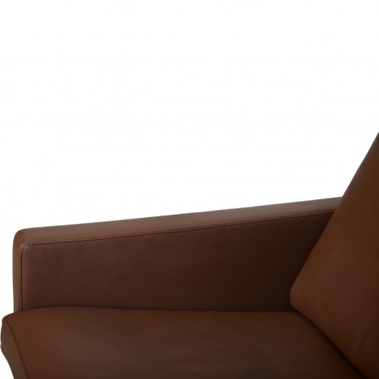Poul Kjærholm PK31/2 sofa i brunt læder 1985