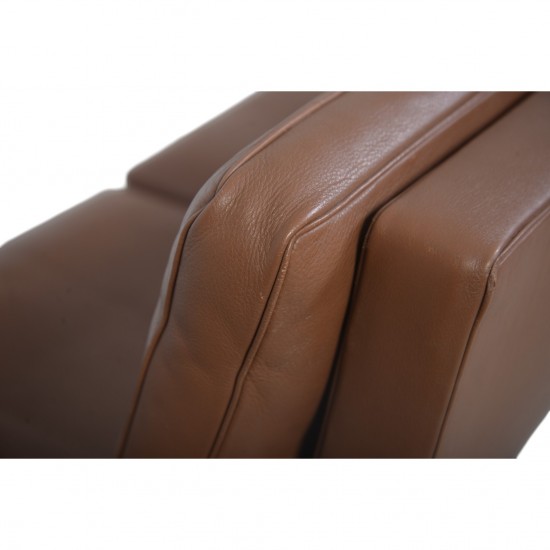 Poul Kjærholm PK31/2 sofa i brunt læder 1985
