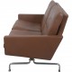 Poul Kjærholm PK31/2 sofa i brunt læder 1985