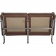 Poul Kjærholm PK31/2 sofa i brunt læder 1985