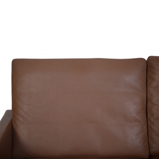Poul Kjærholm PK31/2 sofa i brunt læder 1985