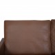 Poul Kjærholm PK31/2 sofa i brunt læder 1985