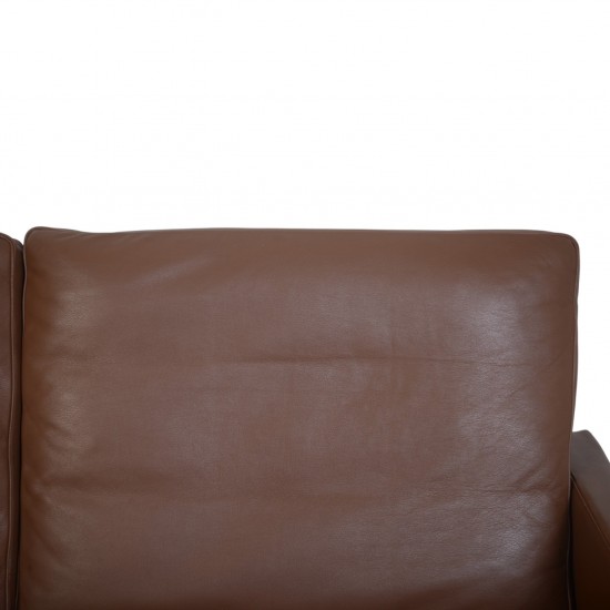 Poul Kjærholm PK31/2 sofa i brunt læder 1985