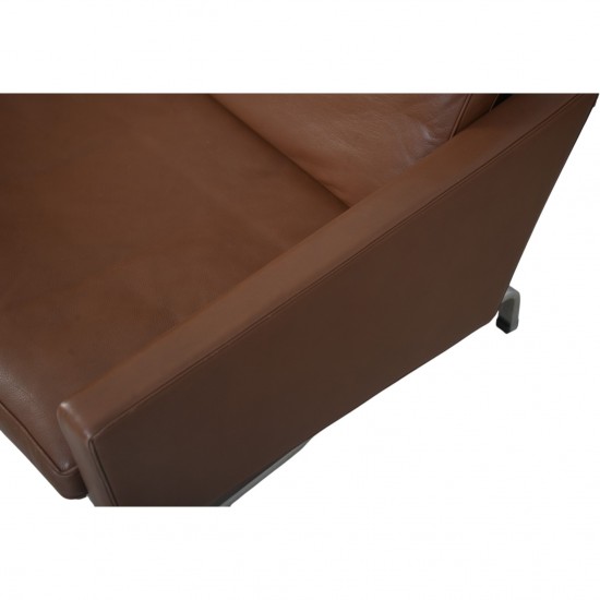 Poul Kjærholm PK31/2 sofa i brunt læder 1985