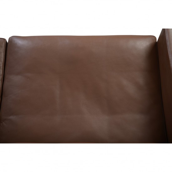Poul Kjærholm PK31/2 sofa i brunt læder 1985