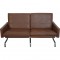 Poul Kjærholm PK31/2 sofa i brunt læder 1985