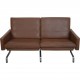 Poul Kjærholm PK31/2 sofa i brunt læder 1985