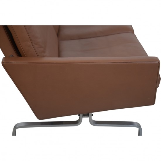 Poul Kjærholm PK31/2 sofa i brunt læder 1985