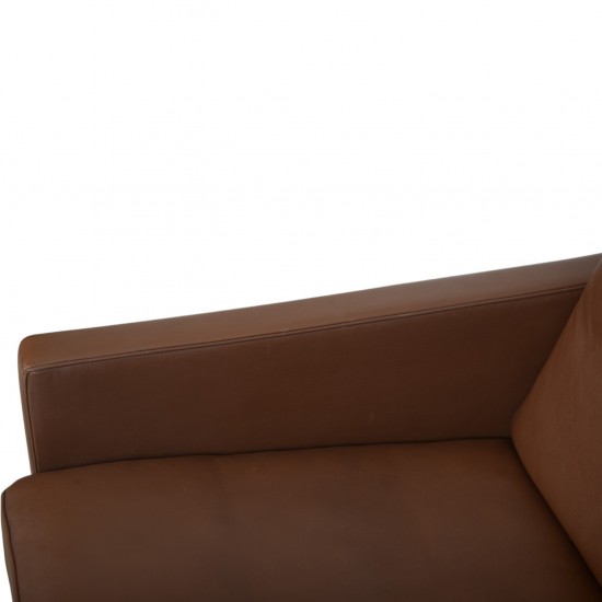 Poul Kjærholm PK31/2 sofa i brunt læder 1985