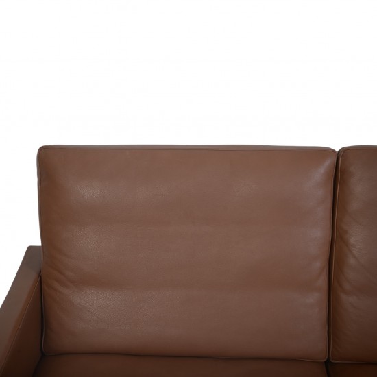 Poul Kjærholm PK31/2 sofa i brunt læder 1985
