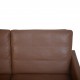 Poul Kjærholm PK31/2 sofa i brunt læder 1985