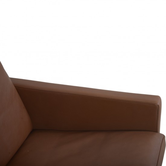 Poul Kjærholm PK31/2 sofa i brunt læder 1985