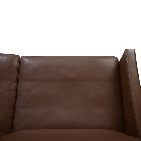 Poul Kjærholm PK31/2 sofa i brunt læder 1985