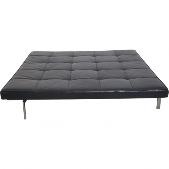 Poul Kjærholm PK81 daybed i sort læder 1980'erne