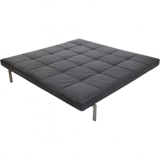 Poul Kjærholm PK81 daybed i sort læder 1980'erne