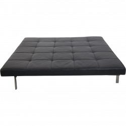 Poul Kjærholm PK81 daybed i sort læder 1980'erne
