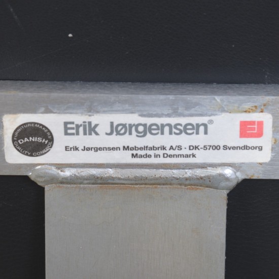 Erik Jørgensen Corona stol i sort læder 2000'erne